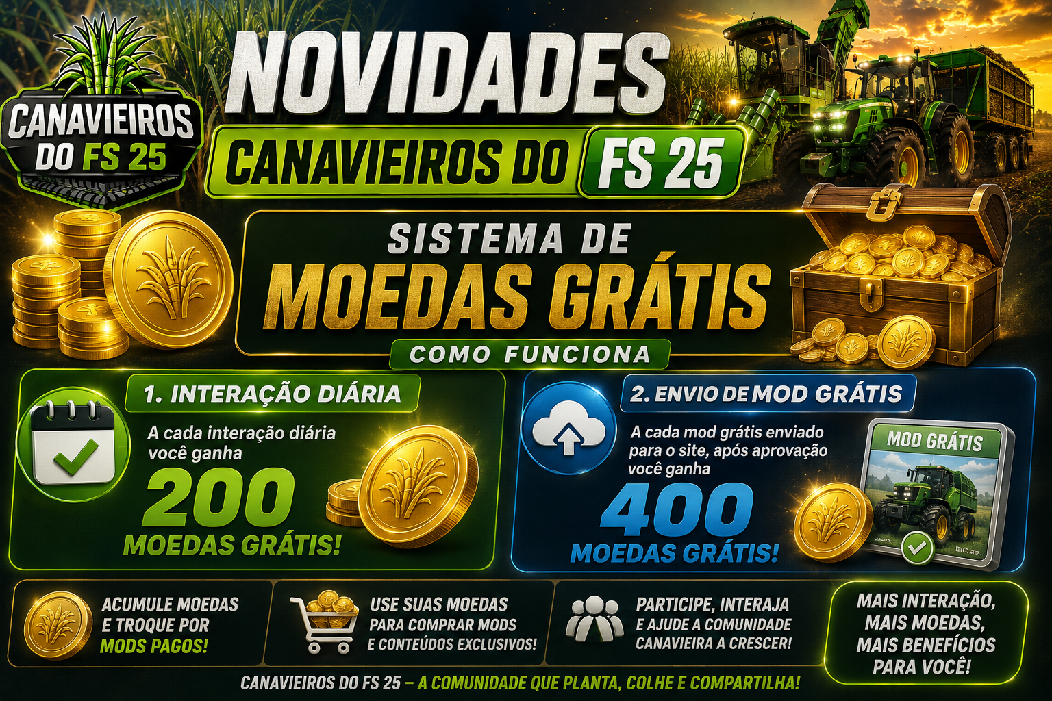 Sistema de Moedas Gratis, NOVIDADE NAO PERCAM